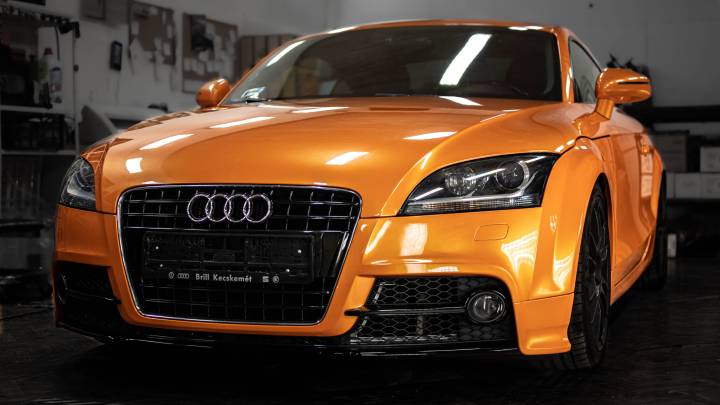 TECKWRAP RB19-HD Deep Orange fényes gyöngyház autófólia - Audi TT Coupe - 1 - Fotó - {PHOTO}