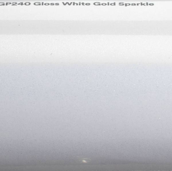 A 3m 1080-GP240 Gloss White Gold Sparkle a 3M 1080 Series fényes autófóliák , megjelenésű fóliája. 3m 1080-GP240 Gloss White Gold Sparkle - Termékfotó