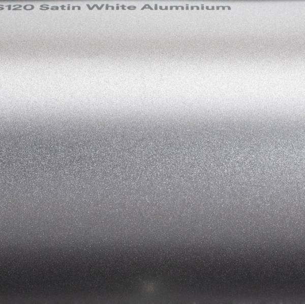 A 3M 1080-S120 Satin White Aluminium a 3M 1080 Series szatén autófóliák , megjelenésű fóliája. 3M 1080-S120 Satin White Aluminium - Termékfotó