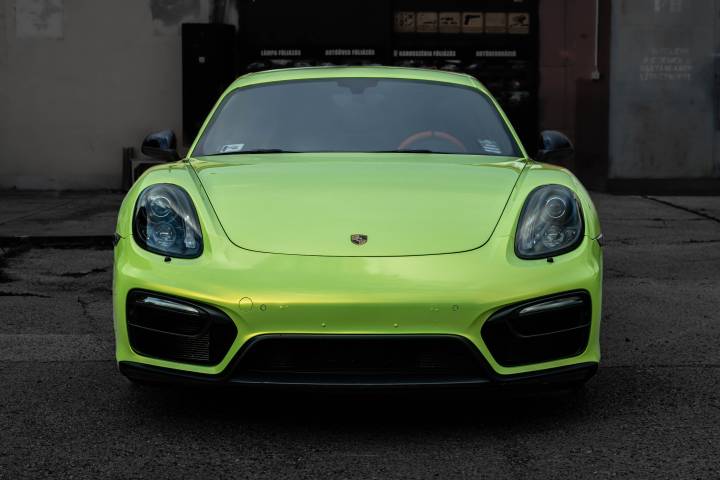 TECKWRAP RB07-HD Acid Lime fényes gyöngyház autófólia - Porsche Cayman - 7 - Fotó - {PHOTO}